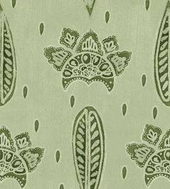 Bethel Batik Wallpaper by MINDTHEGAP Smoke Green Bethel Batik Wallpaper by MINDTHEGAP Smoke Green