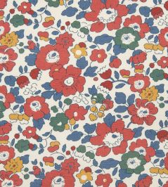 Betsy Flora Fabric by Liberty Red Lac Betsy Flora Fabric by Liberty Red Lac