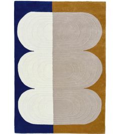 Bibelot Rug by Edito Paris Blue and Mustard Bibelot Rug by Edito Paris Blue and Mustard