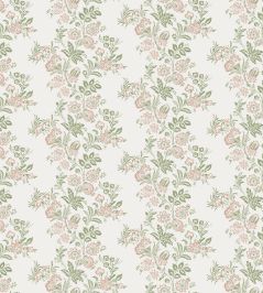 Bibury Fabric by Nina Campbell Blush/Green Bibury Fabric by Nina Campbell Blush/Green