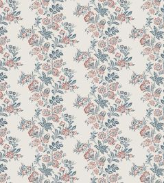 Bibury Fabric by Nina Campbell Indigo/Red Bibury Fabric by Nina Campbell Indigo/Red