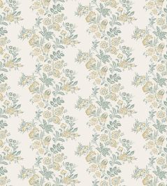 Bibury Fabric by Nina Campbell Teal/Ochre Bibury Fabric by Nina Campbell Teal/Ochre