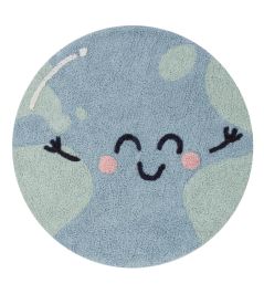 Big Big World Rug by Lorena Canals Aqua Blue Big Big World Rug by Lorena Canals Aqua Blue