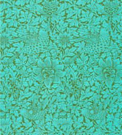 Bird & Anemone Wallpaper by Morris & Co Olive/Turquoise Bird & Anemone Wallpaper by Morris & Co Olive/Turquoise