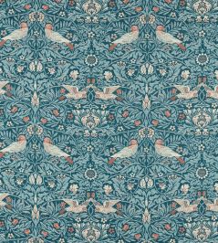 Bird Tapestry Fabric by Morris & Co Webbs Blue Bird Tapestry Fabric by Morris & Co Webbs Blue
