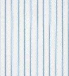 Birdie Ticking Stripe Fabric by Schumacher China Blue Birdie Ticking Stripe Fabric by Schumacher China Blue