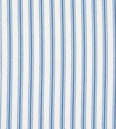 Birdie Ticking Stripe Fabric by Schumacher Indigo Birdie Ticking Stripe Fabric by Schumacher Indigo