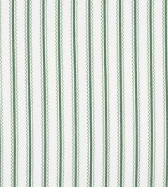 Birdie Ticking Stripe Fabric by Schumacher Leaf Green Birdie Ticking Stripe Fabric by Schumacher Leaf Green