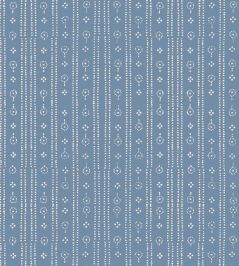 Birdlip Fabric by Parker & Jules Day Blue Birdlip Fabric by Parker & Jules Day Blue