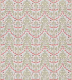 Birds & Cherries Cotton Fabric by GP & J Baker Soft Blue Birds & Cherries Cotton Fabric by GP & J Baker Soft Blue
