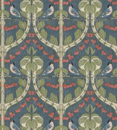 Birds & Cherries Wallpaper by GP & J Baker Indigo Birds & Cherries Wallpaper by GP & J Baker Indigo