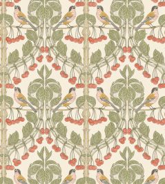 Birds & Cherries Wallpaper by GP & J Baker Red/Green Birds & Cherries Wallpaper by GP & J Baker Red/Green