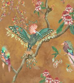 Birds In Paradise Wallpaper by Brand McKenzie Gold Birds In Paradise Wallpaper by Brand McKenzie Gold