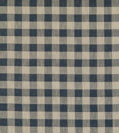 Block Check Fabric by Baker Lifestyle Indigo Block Check Fabric by Baker Lifestyle Indigo