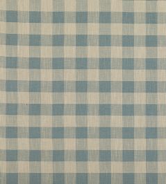 Block Check Fabric by Baker Lifestyle Soft Blue Block Check Fabric by Baker Lifestyle Soft Blue