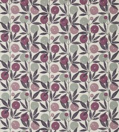 Blomma Fabric by Scion Heather / Damson / Stone Blomma Fabric by Scion Heather / Damson / Stone
