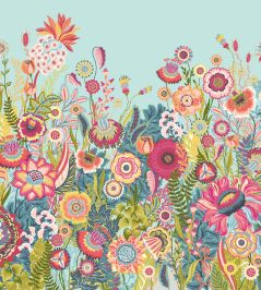 Bloom Mural by Ohpopsi Duck Egg & Coral Bloom Mural by Ohpopsi Duck Egg & Coral