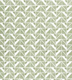 Bloomsbury Square Fabric by Anna French Green Bloomsbury Square Fabric by Anna French Green