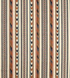 Bloomsbury Stripe Fabric by Morris & Co Russet/Indigo Bloomsbury Stripe Fabric by Morris & Co Russet/Indigo