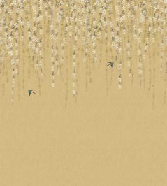 Blossom Mural by Thibaut Gold Blossom Mural by Thibaut Gold