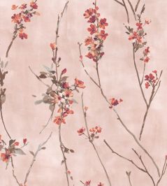 Blossom Wallpaper by Woodchip & Magnolia Burnt Orange & Blush Blossom Wallpaper by Woodchip & Magnolia Burnt Orange & Blush
