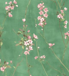 Blossom Wallpaper by Woodchip & Magnolia Evergreen Blossom Wallpaper by Woodchip & Magnolia Evergreen