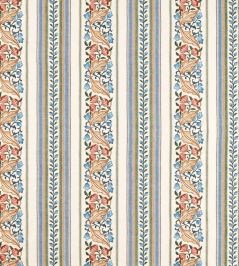 Bluebell & Peony Embroidery Fabric by Morris & Co Rose/Woad Bluebell & Peony Embroidery Fabric by Morris & Co Rose/Woad