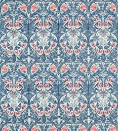 Bluebell Fabric by Morris & Co Indigo/Rose Bluebell Fabric by Morris & Co Indigo/Rose
