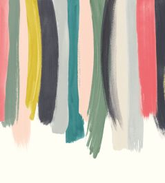 Blurred Lines Mural by Ohpopsi Spruce & Blush Blurred Lines Mural by Ohpopsi Spruce & Blush