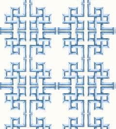 Boca Bamboo Wallpaper by Thibaut Blue Boca Bamboo Wallpaper by Thibaut Blue