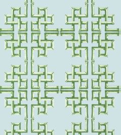 Boca Bamboo Wallpaper by Thibaut Green and Blue Boca Bamboo Wallpaper by Thibaut Green and Blue
