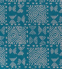 Bogolan Fabric by Titley and Marr Turquoise Bogolan Fabric by Titley and Marr Turquoise