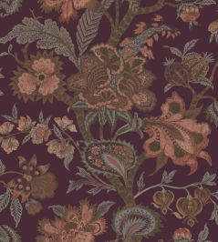 Bombay Fabric by Arley House Claret Bombay Fabric by Arley House Claret