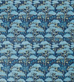 Bonsai & Gingko Fabric by Sanderson Blue Bonsai & Gingko Fabric by Sanderson Blue