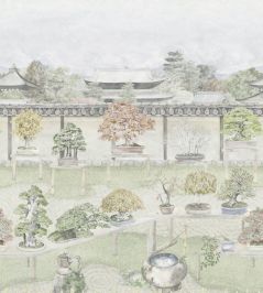 Bonsai Garden Mural by Cole & Son Powder Bonsai Garden Mural by Cole & Son Powder