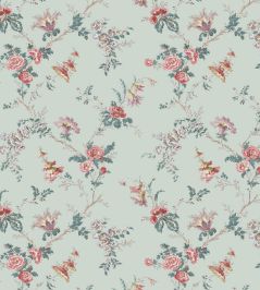 Boscobel Wallpaper by Nina Campbell Duck Egg/Teal/Pink Boscobel Wallpaper by Nina Campbell Duck Egg/Teal/Pink
