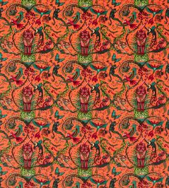 Bosque Dreams Velvet Fabric by Clarke & Clarke Coral Bosque Dreams Velvet Fabric by Clarke & Clarke Coral