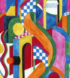 Bossa Nova Wallpaper by MINDTHEGAP Red/Blue Bossa Nova Wallpaper by MINDTHEGAP Red/Blue
