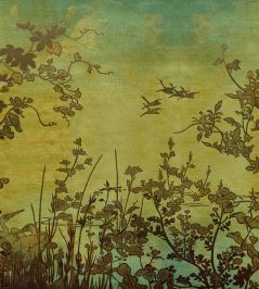 Botanical Oasis Mural by Eijffinger Green / Gold Botanical Oasis Mural by Eijffinger Green / Gold