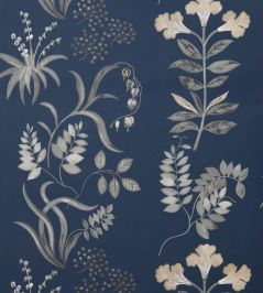 Botanical Stripe Wallpaper by Liberty Pewter blue Botanical Stripe Wallpaper by Liberty Pewter blue