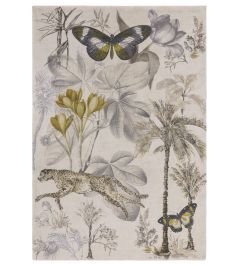 Botany Rug by Clarke & Clarke Charcoal/Chartreuse Botany Rug by Clarke & Clarke Charcoal/Chartreuse