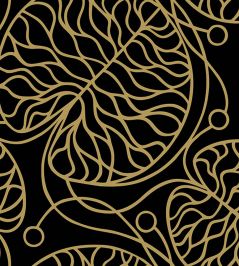 Bottna Metallic Wallpaper by Marimekko Black/Gold Bottna Metallic Wallpaper by Marimekko Black/Gold