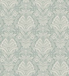 Bourton Damask Fabric by Nina Campbell Aqua Bourton Damask Fabric by Nina Campbell Aqua