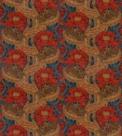 Brantwood Velvet Fabric by GP & J Baker Red/Blue Brantwood Velvet Fabric by GP & J Baker Red/Blue