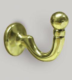 Brass Tieback Hook by Jones Brass Brass Tieback Hook by Jones Brass