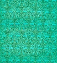 Brer Rabbit Fabric by Morris & Co Olive/Turquoise Brer Rabbit Fabric by Morris & Co Olive/Turquoise