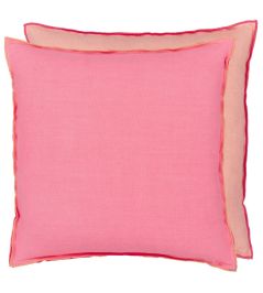 Brera Lino Cushion 45 x 45cm by Designers Guild Hibiscus & Peach Brera Lino Cushion 45 x 45cm by Designers Guild Hibiscus & Peach