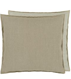 Brera Lino Cushion 43 x 43cm by Designers Guild Seagrass & Natural Brera Lino Cushion 43 x 43cm by Designers Guild Seagrass & Natural