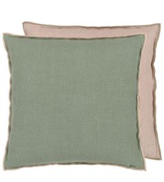Brera Lino Cushion 43 x 43cm by Designers Guild Thyme & Pebble Brera Lino Cushion 43 x 43cm by Designers Guild Thyme & Pebble