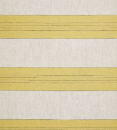 Broad Stripe Linen Fabric by Volga Linen Chinese Yellow/Natural Broad Stripe Linen Fabric by Volga Linen Chinese Yellow/Natural